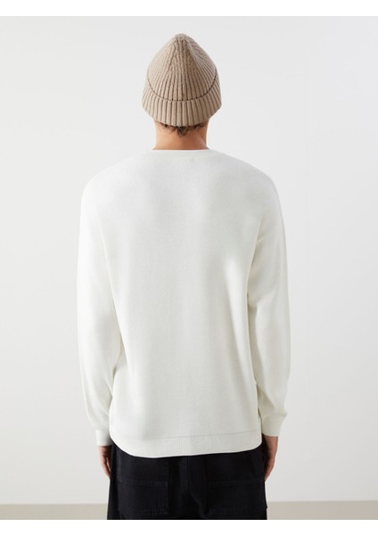 Yeni Sezon Bisiklet Yaka Uzun Kollu Nakışlı Erkek Triko Kazak fırsatları