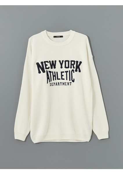 Yeni Sezon Bisiklet Yaka Uzun Kollu Nakışlı Erkek Triko Kazak indirimleri