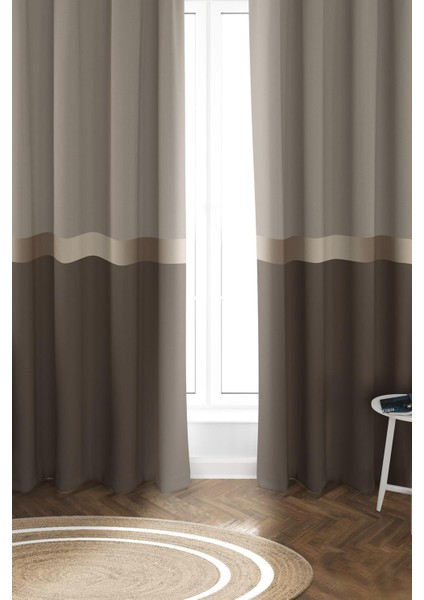 Parlak Saten Mikro Kumaş Çift Kanat Fon Perde Takımı PRD0002