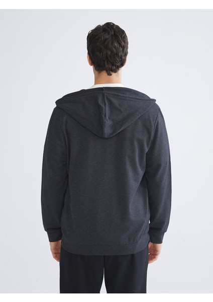 Yeni Sezon Kapüşonlu Uzun Kollu Erkek Fermuarlı Sweatshirt fırsatları