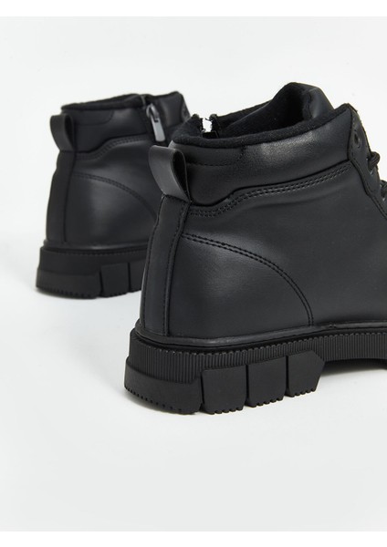 Yeni Sezon Deri Görünümlü Bağcıklı Erkek Bot indirimleri