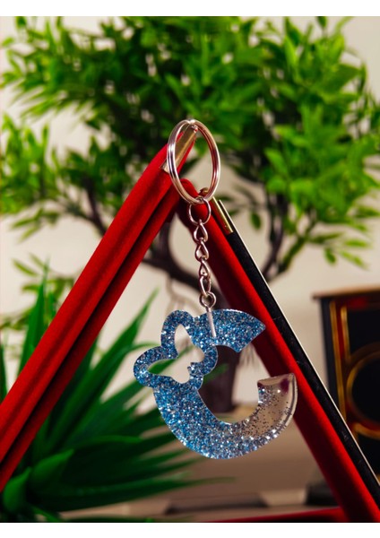 Kelebek Harfli Anahtarlık Hediyelik Ürün El Yapımı Epoksi Reçine Anahtarlık Kişiye Özel Harf Anahtarlık