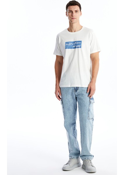 Yeni Sezon Standart Kalıp Erkek Kargo Jean Pantolon fırsatları