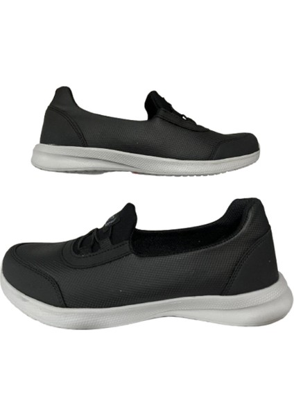 Bs Black Sea Kadın Siyah-Buz Iki Lastikli Ultra Hafif Cilt Günlük Şık Babet Ayakkabı