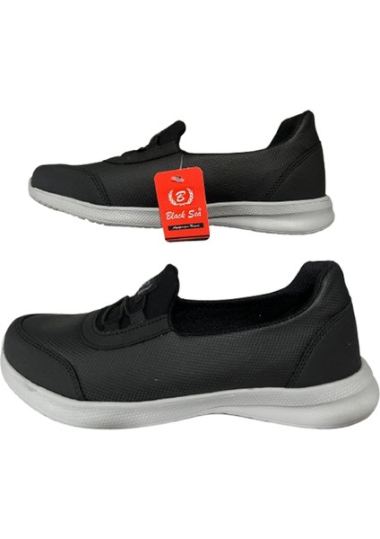 Bs Black Sea Kadın Siyah-Buz Iki Lastikli Ultra Hafif Cilt Günlük Şık Babet Ayakkabı fırsatları