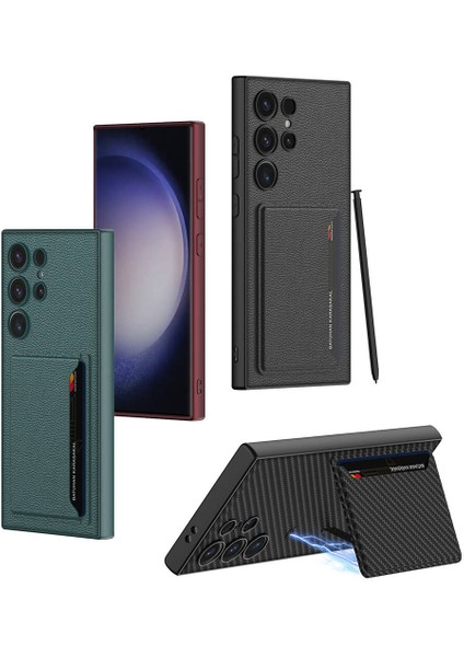 Galaxy S24 Ultra Suni Deri Arka Yüzey Zore Kartlıklı Kıpta Silikon Kapak fırsatları