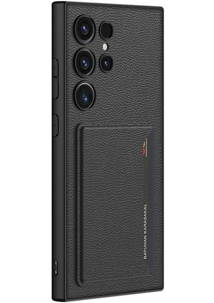 Galaxy S24 Ultra Suni Deri Arka Yüzey Zore Kartlıklı Kıpta Silikon Kapak indirimleri