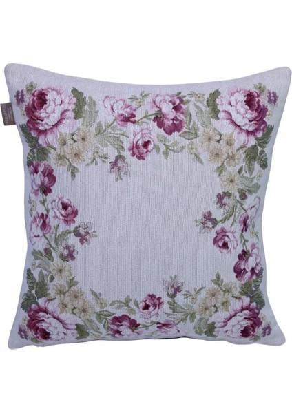 Belıeve Rose Frame Jakarlı Dokuma Goblen Dekoratif Kırlent Kılıfı 40*40 fiyatları