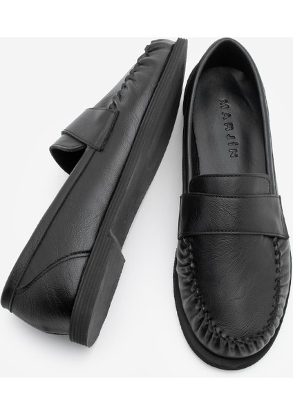 Kadın Loafer Makosen Günlük Ayakkabı Margos Siyah