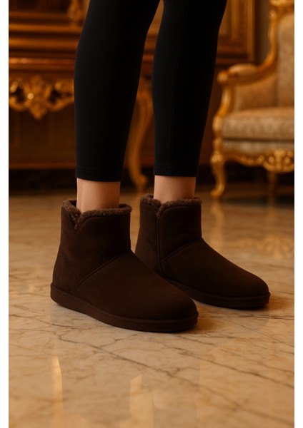 Erkek Panduf Peluş Ev Ayakkabısı Düz modelleri