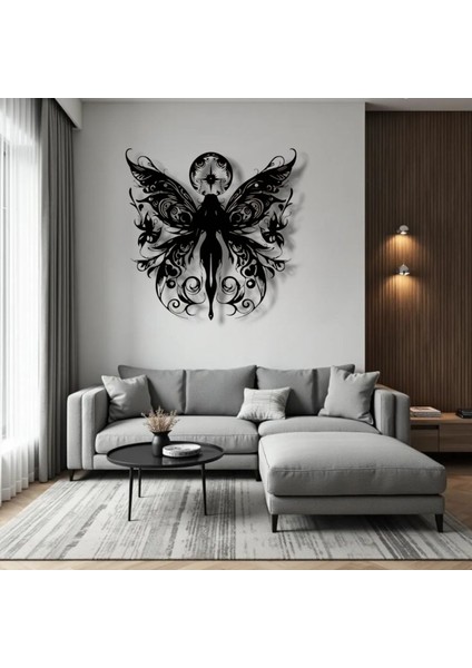 Peri Figürlü Metal Duvar Dekoru – Zarafetin ve Hayal Gücünün Sembolü modelleri