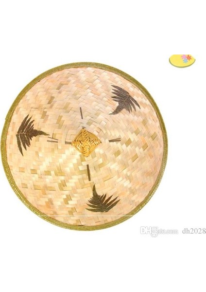 Naturel Renk Cambodia Kamboçyalı Vietnam Şapkası Pvc Hasır fırsatları