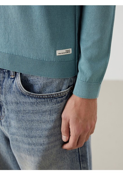 Yeni Sezon Bisiklet Yaka Erkek Triko Kazak modelleri