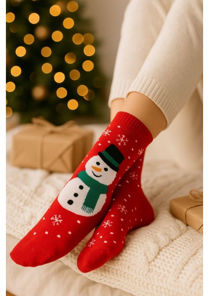 4'lü Paket Unisex Yılbaşı Çorap Renkli Soket Çorap Yeniyıl modelleri