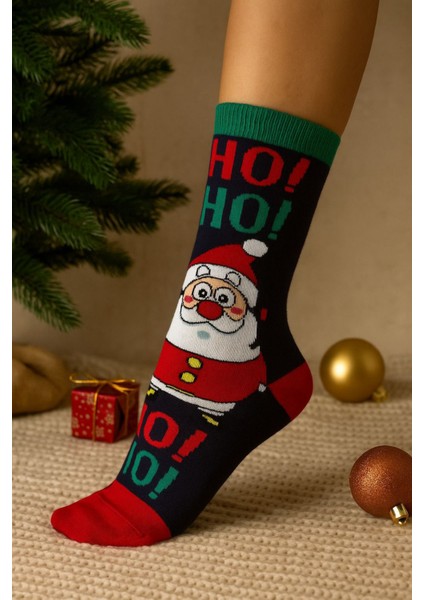 4'lü Paket Unisex Yılbaşı Çorap Renkli Soket Çorap Yeniyıl fırsatları