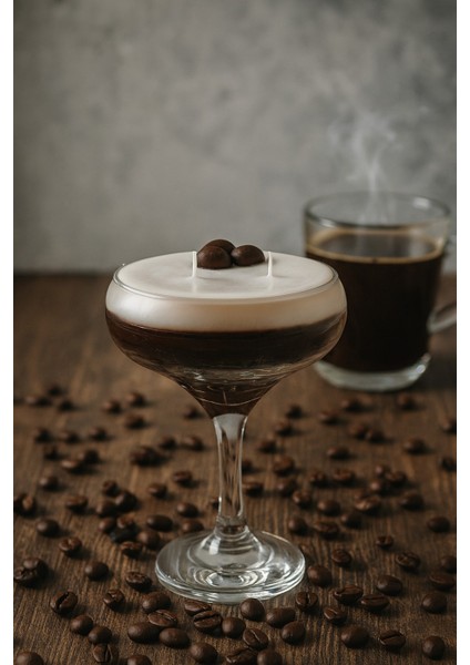 Kahveli Mum Martini Bardağında fiyatları