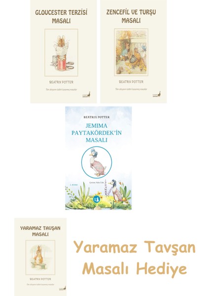 + Beatrix Potter 15 - Zencefil ve Turşu Masalı + Jemima Paytakördek'in Masalı