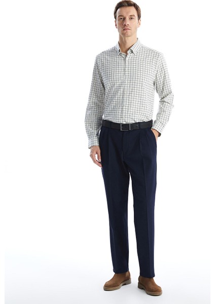 Yeni Sezon Slim Fit Uzun Kollu Ekose Poplin Erkek Gömlek fiyatları