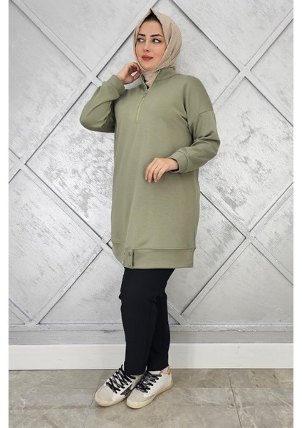 Kadın Çıt Çıt Detaylı Tesettür Tunik fiyatları