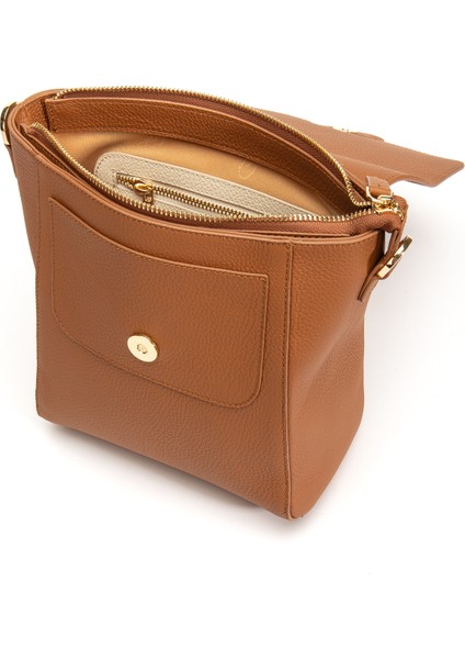 Tegan Hakiki Deri Kadın Omuz ve Çapraz Çanta Siyah fırsatları