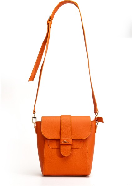 Tegan Hakiki Deri Kadın Omuz ve Çapraz Çanta Siyah