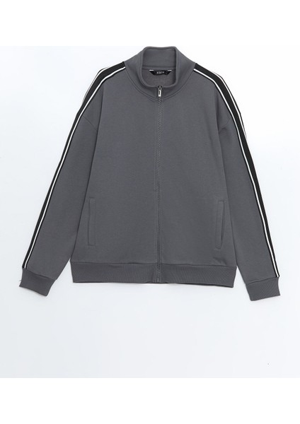 Yeni Sezon Dik Yaka Uzun Kollu Erkek Fermuarlı Sweatshirt indirimleri