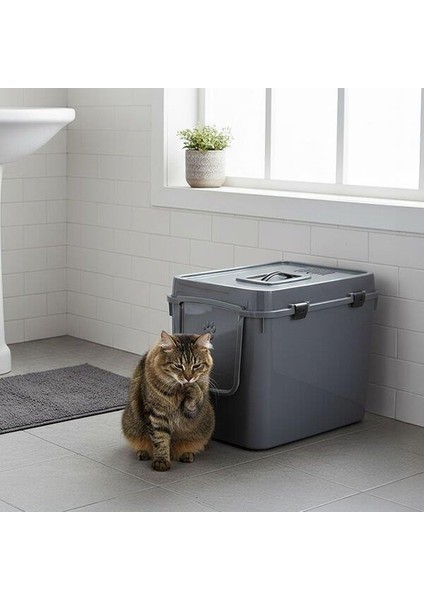 Handor Kapalı Kedi Tuvaleti XXL 57X39X43 - Gri fiyatları