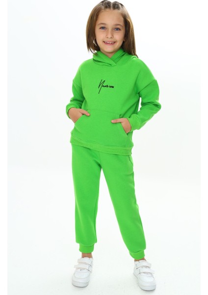 Kız Çocuk Kapüşonlu Eşofman Takım