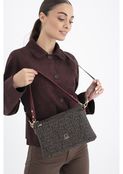 Benetton Kadın Kol Çantası Kahve-Bordo BNT1694