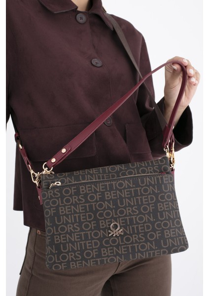Benetton Kadın Kol Çantası Kahve-Bordo BNT1694 fiyatları