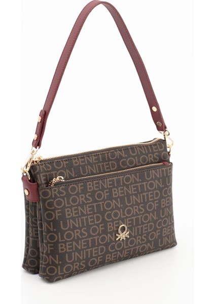 Benetton Kadın Kol Çantası Kahve-Bordo BNT1694 modelleri