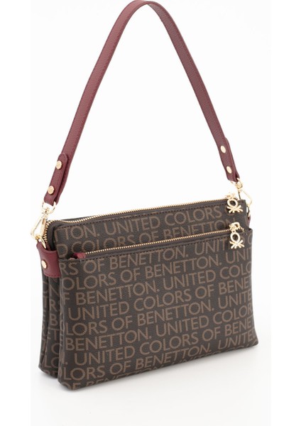 Benetton Kadın Kol Çantası Kahve-Bordo BNT1694 fırsatları