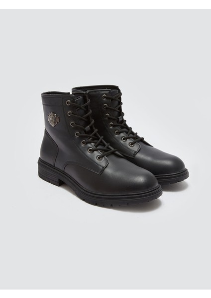 Yeni Sezon Bağcıklı Deri Görünümlü Erkek Bot