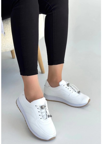 Lvsqvr Finna Beyaz Cilt Bağcıklı Spor Ayakkabı (Numara: 36) modelleri