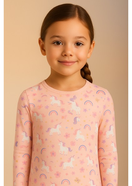 Kız Çocuk Unicorn Desenli Kutulu Pijama Takımı fiyatları