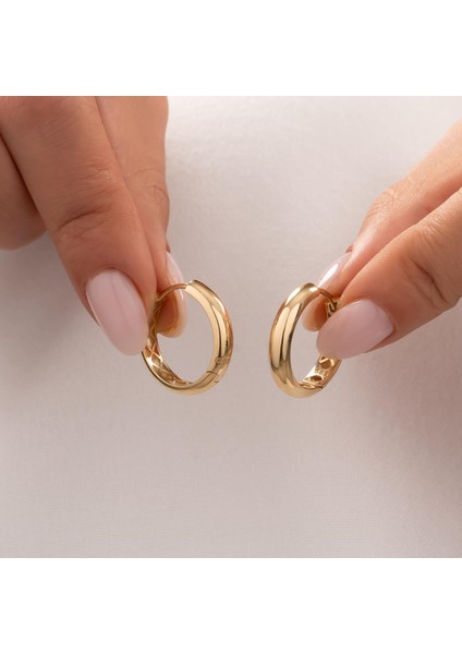 Halka Küpe 14 Ayar Altın