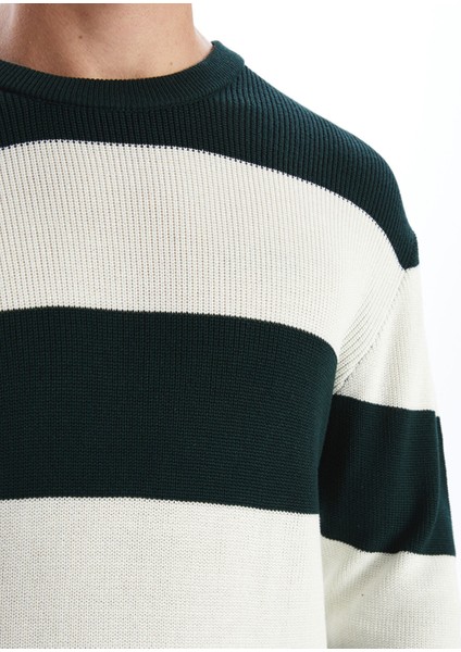 Yeni Sezon Bisiklet Yaka Uzun Kollu Renk Bloklu Erkek Triko Kazak modelleri