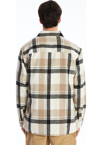 Yeni Sezon Regular Fit Uzun Kollu Ekose Erkek Oduncu Gömlek fırsatları