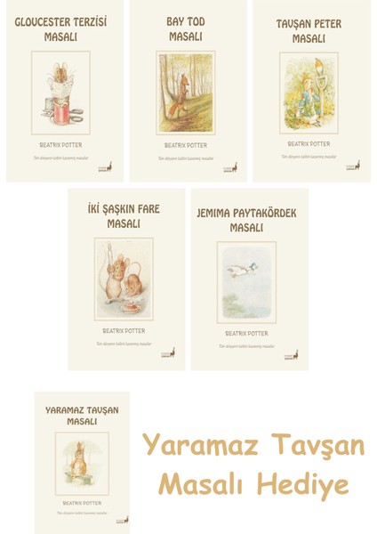 Beatrix Potter 5 - Iki Şaşkın Fare Masalı + Beatrix Potter 12 - Jemima Paytakördek Masalı