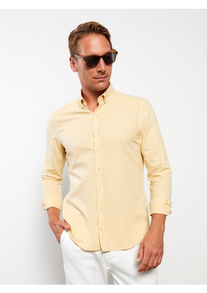 Yeni Sezon Slim Fit Uzun Kollu Oxford Erkek Gömlek fiyatları