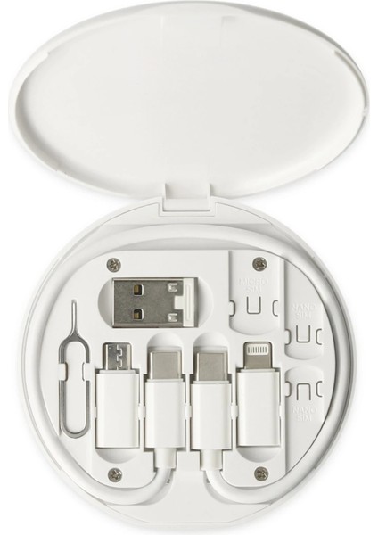 Lvsqvr Konfulon SN06 3in1 Kablo ve Kart Düzenleyici - Beyaz