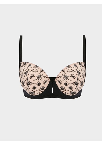 Yeni Sezon Balenli Dolgusuz Dantelli Fantezi Tişört Sütyen