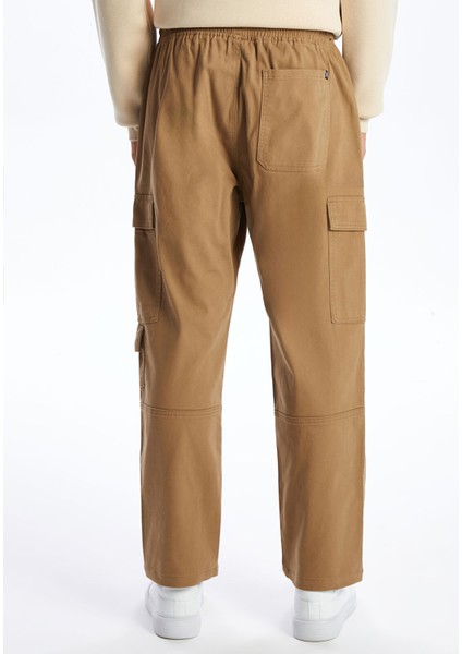 Yeni Sezon Standart Kalıp Gabardin Erkek Kargo Pantolon fırsatları