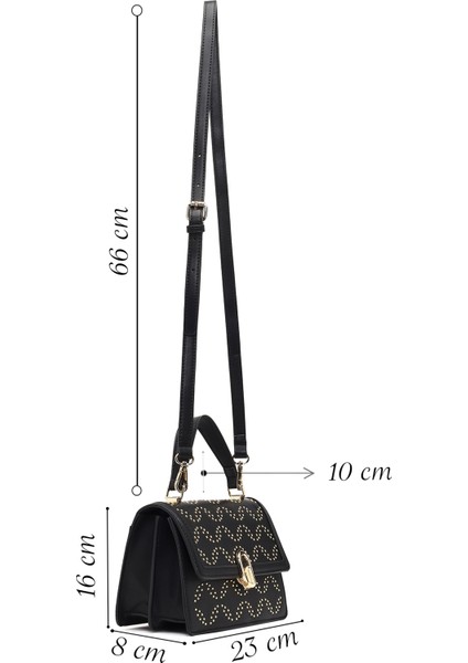 Kadın Siyah Taşlı Uzun Askılı Kol Çantası 25ABD264618 fiyatları
