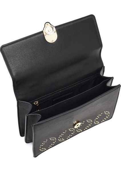 Kadın Siyah Taşlı Uzun Askılı Kol Çantası 25ABD264618