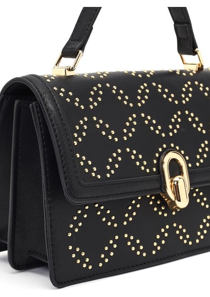 Kadın Siyah Taşlı Uzun Askılı Kol Çantası 25ABD264618