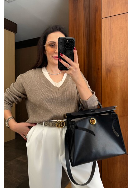 Çift Parça Tasarım Kazak- Vizon fiyatları