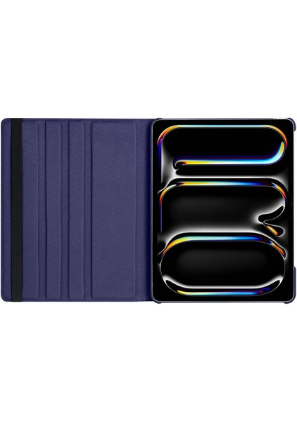 iPad Pro 13 2025 M5 Mkst Dönebilen Standlı Kılıf - Lacivert