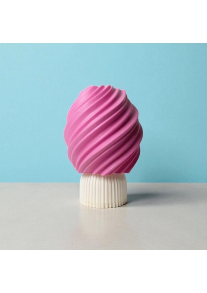 Pembe Beyaz Modern Masa Abajuru - Şık Dekoratif Gece Lambası | Sıcak Işık fiyatları