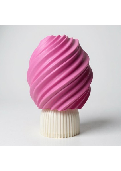 Pembe Beyaz Modern Masa Abajuru - Şık Dekoratif Gece Lambası | Sıcak Işık modelleri